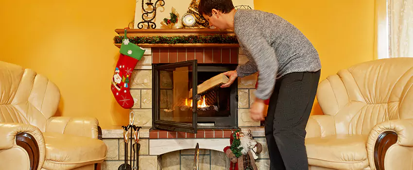 Rusted Metal Fireplace Restoration in Lynchburg, Virginia